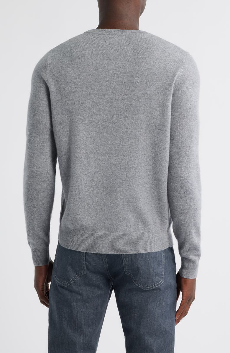 Nordstrom Cashmere Crewneck Sweater, Alternate, color, Grey December Heather