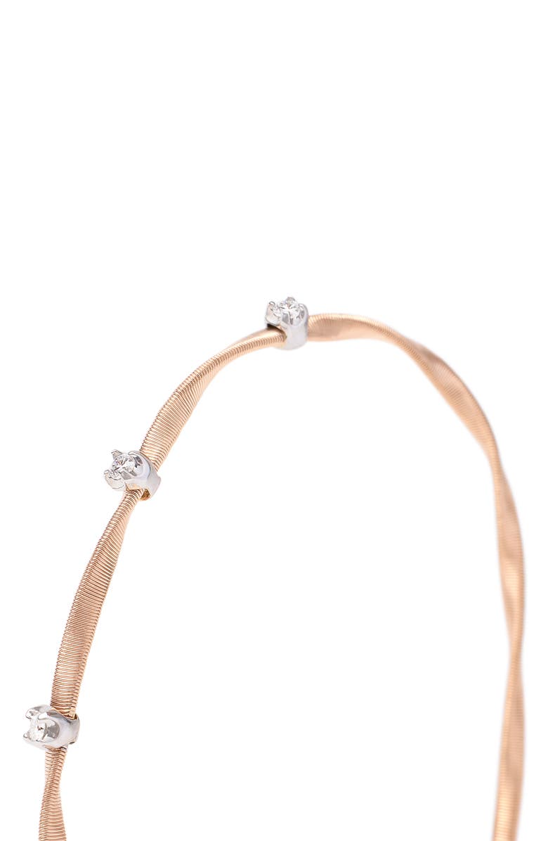 Marco Bicego Marrakech Diamond Station Bracelet, Alternate, color, Rose Gold