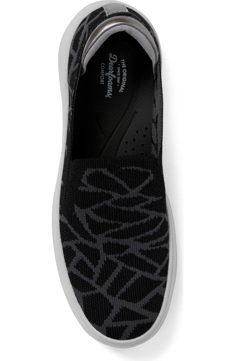 ORIGINAL COMFORT BY DEARFOAMS Sophie Knit Slip-On Sneaker, Alternate, color, Black Print