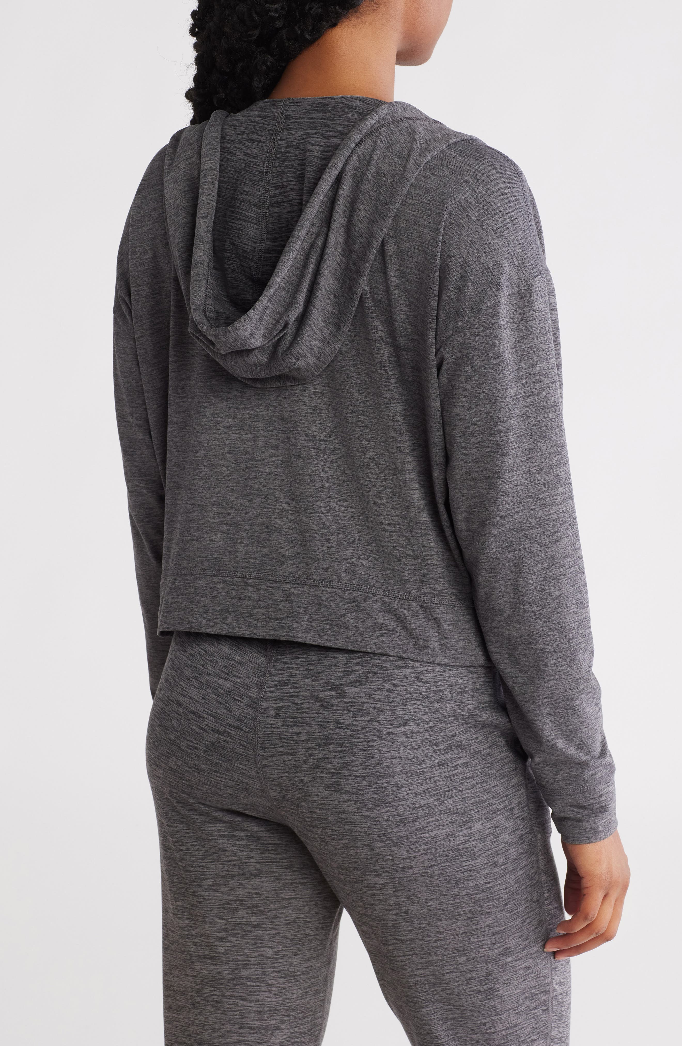Space Dye Full Zip Crop Hoodie - image 2