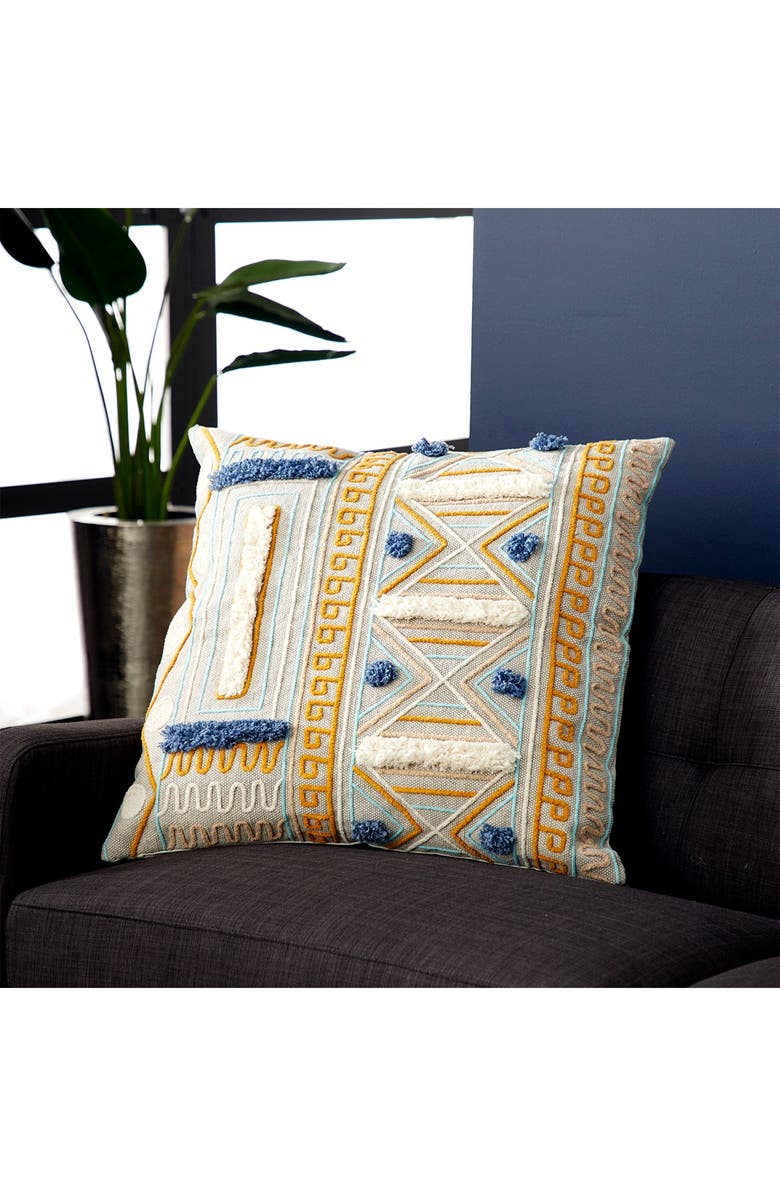 UMA Boho Pattern Square Throw Pillow - Multi - 28" x 7" x 28", Alternate, color,