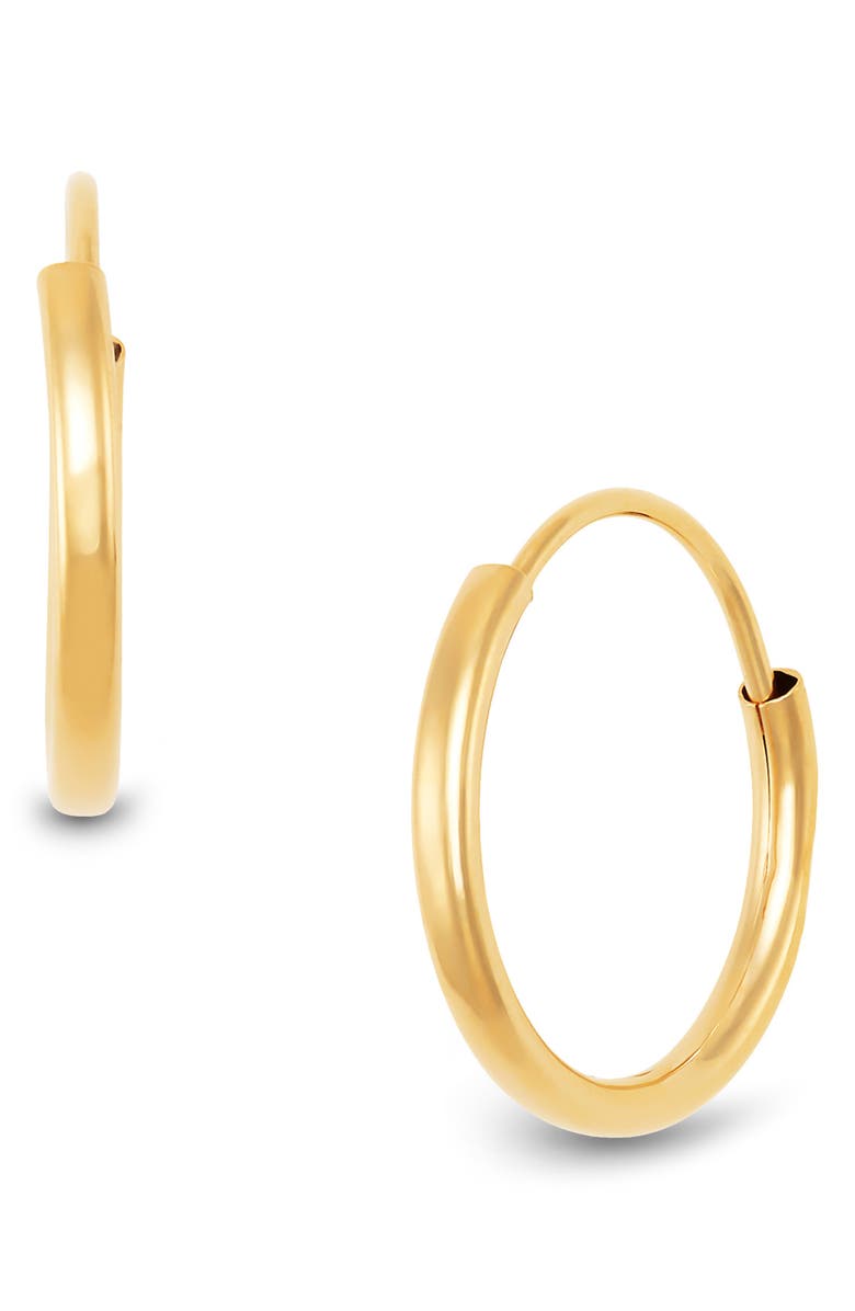 Frankie & Zoe 14K Gold Endless Hoop Earrings, Main, color, Yellow Gold