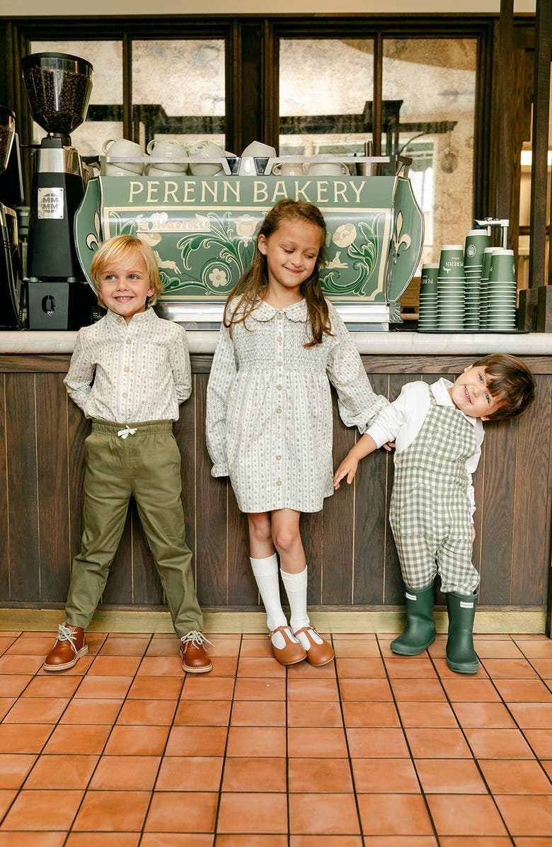 Little Paper Kids Anderson Overall, Alternate, color, Green Gingham