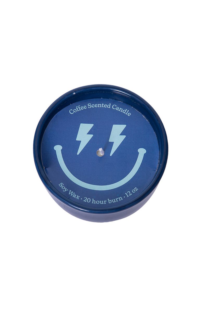 Totalee Gift Electric Smiley Catch All Candle Wax Blue 9 oz Burn Time 20, Main, color, Blue