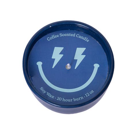 Electric Smiley Catch All Candle Wax Blue 9 oz Burn Time 20