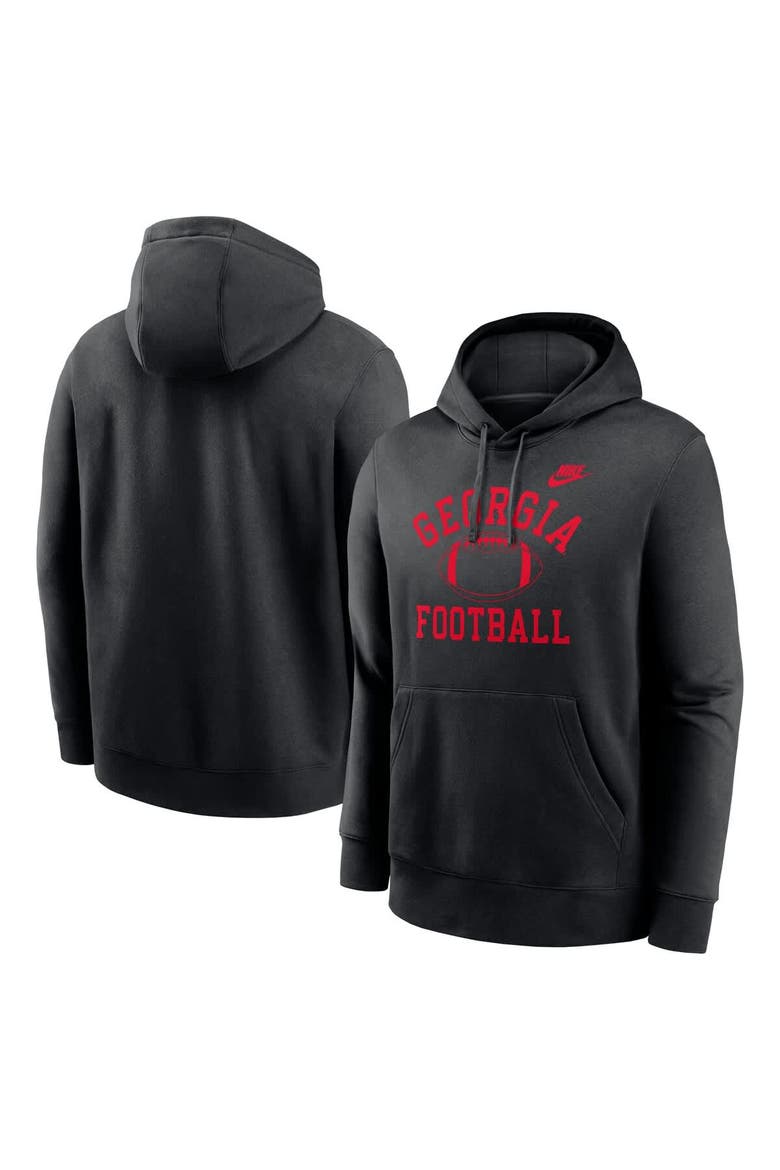Men's Nike Black Georgia Bulldogs Legacy Football Icon Club Fleece Pullover Hoodie, Main, color, Black