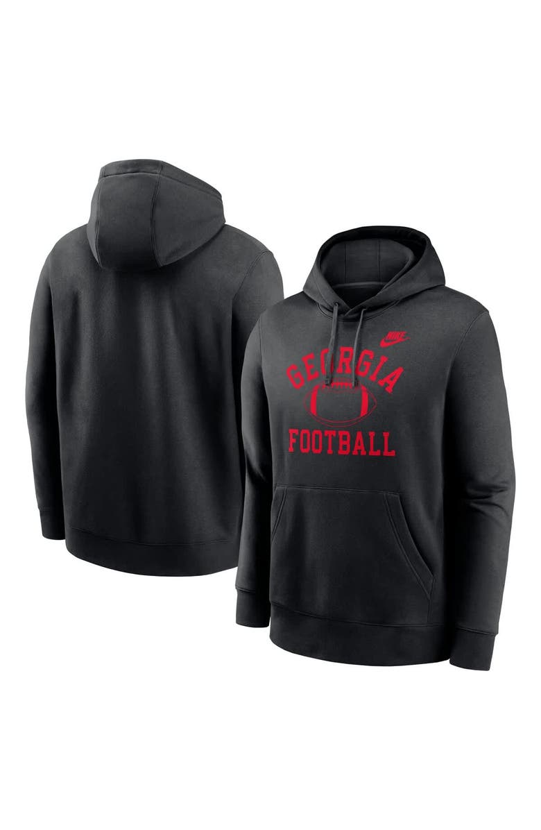 Nike Men's Nike Black Georgia Bulldogs Legacy Football Icon Club Fleece Pullover Hoodie, Main, color, Black