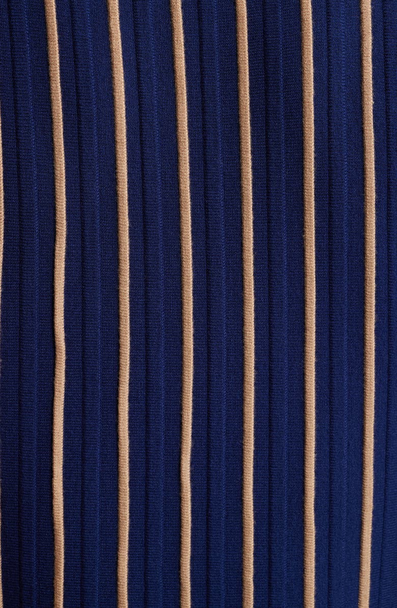 FREEMARKET Tie Belt Knit Dress, Alternate, color, Navy/ Taupe