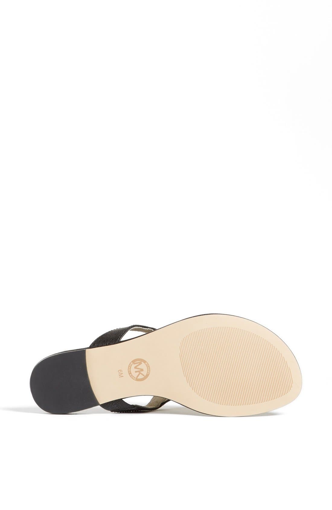 'Mackenzie' Sandal, Alternate, color, BLACK SAFFIANO