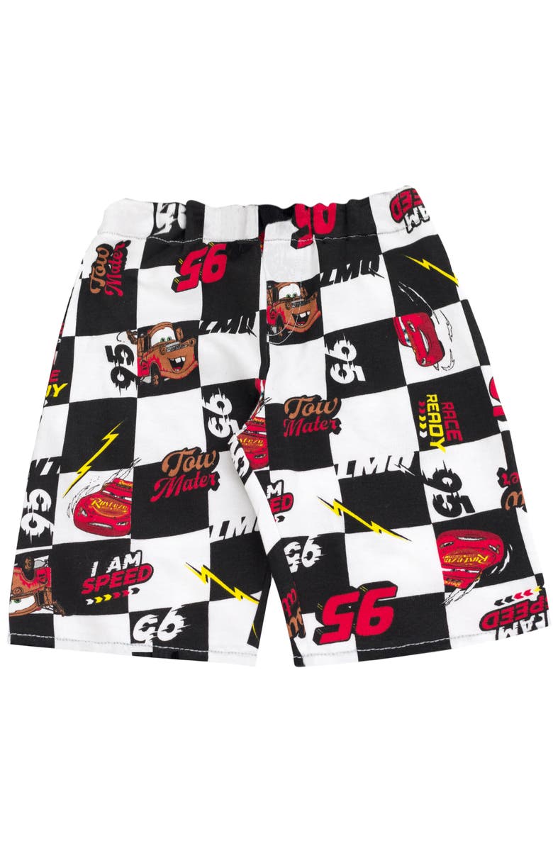 Disney Pixar Boys' 2-Piece Graphic T-Shirt and Shorts Set, Alternate, color, Black White Checkered