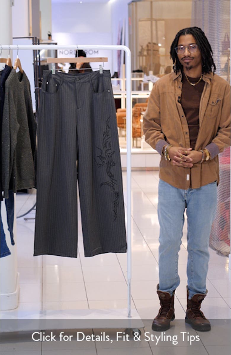 Goliath Gothic Pinstripe Oversize Pants, sales video thumbnail