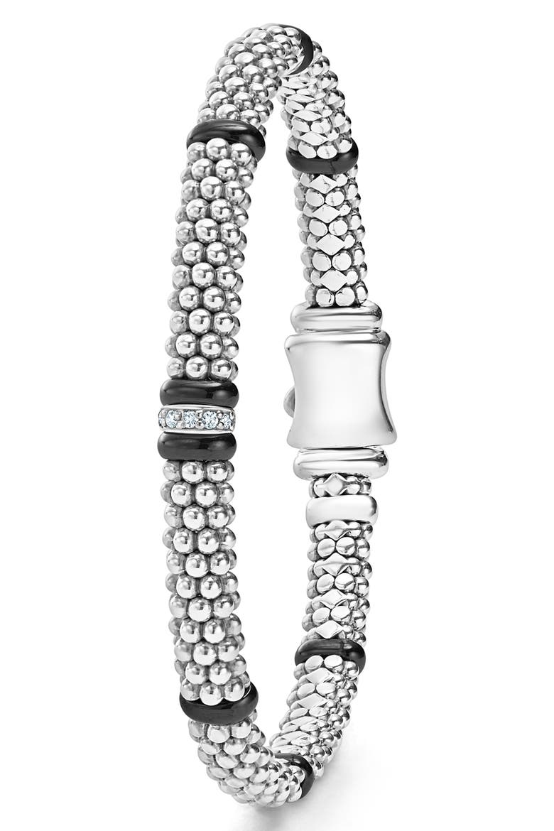 Black Caviar Rope Bracelet, Alternate, color, BLACK