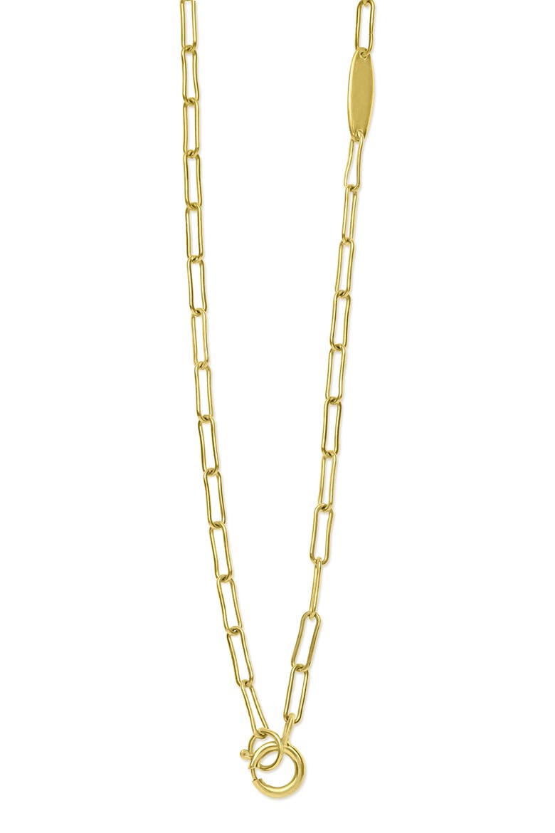 Men's Anthem Paper Clip Chain Necklace, Alternate, color, GOLD