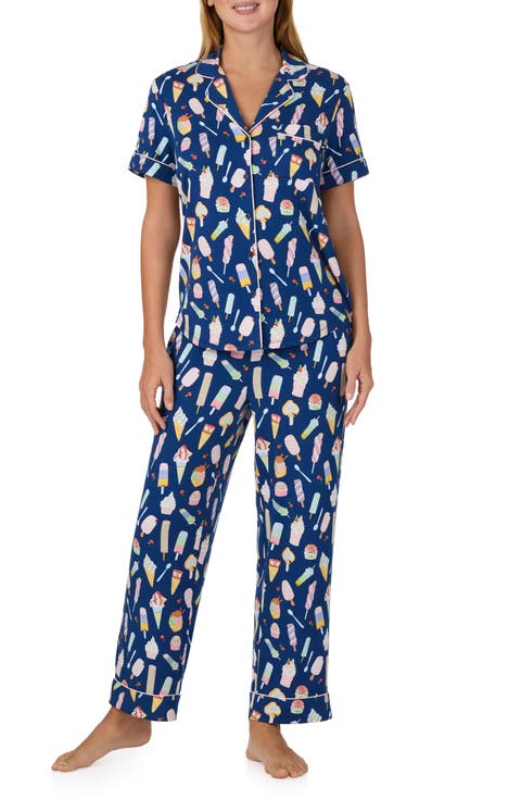 print crop pajamas