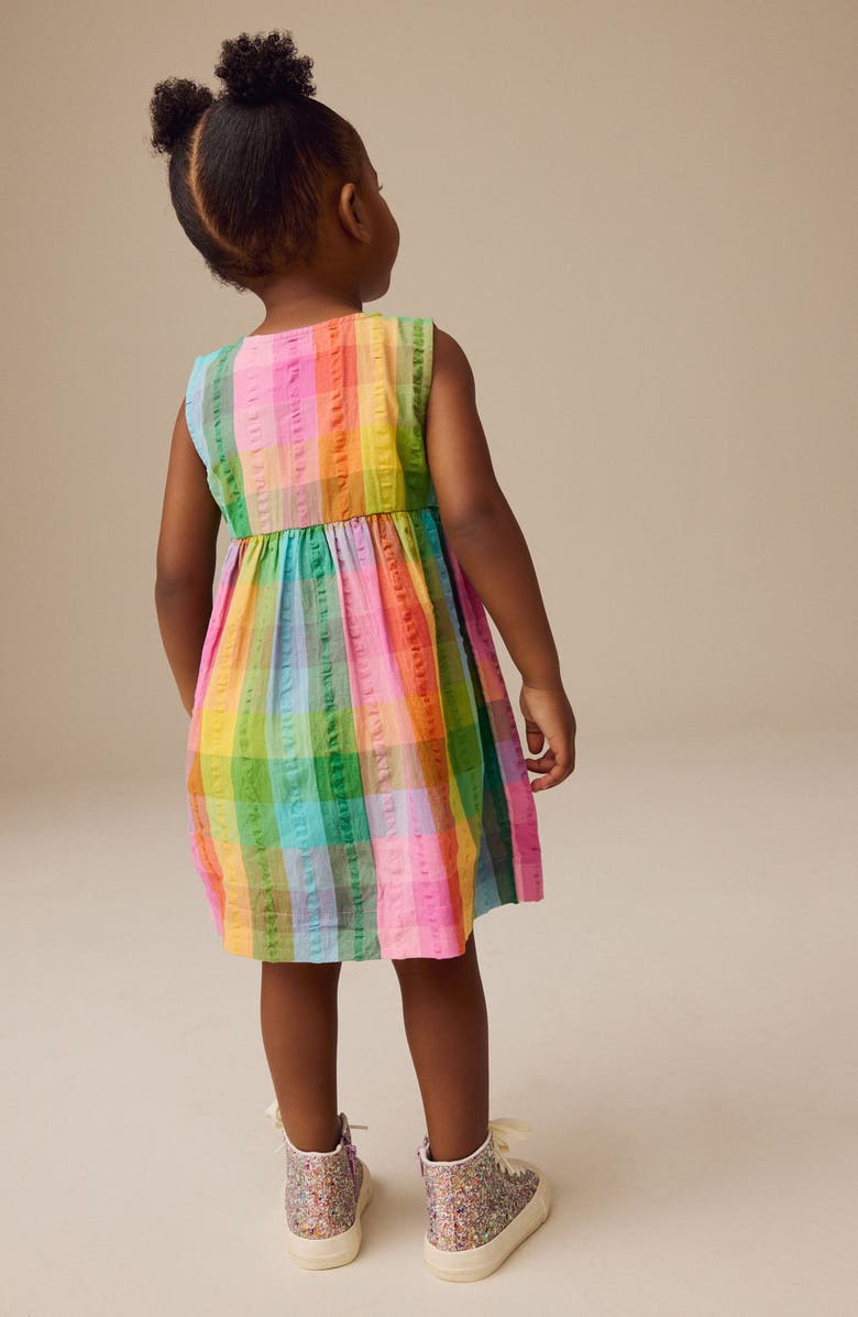 NEXT Kids' Check Cotton Button-Up Dress, Alternate, color, 
