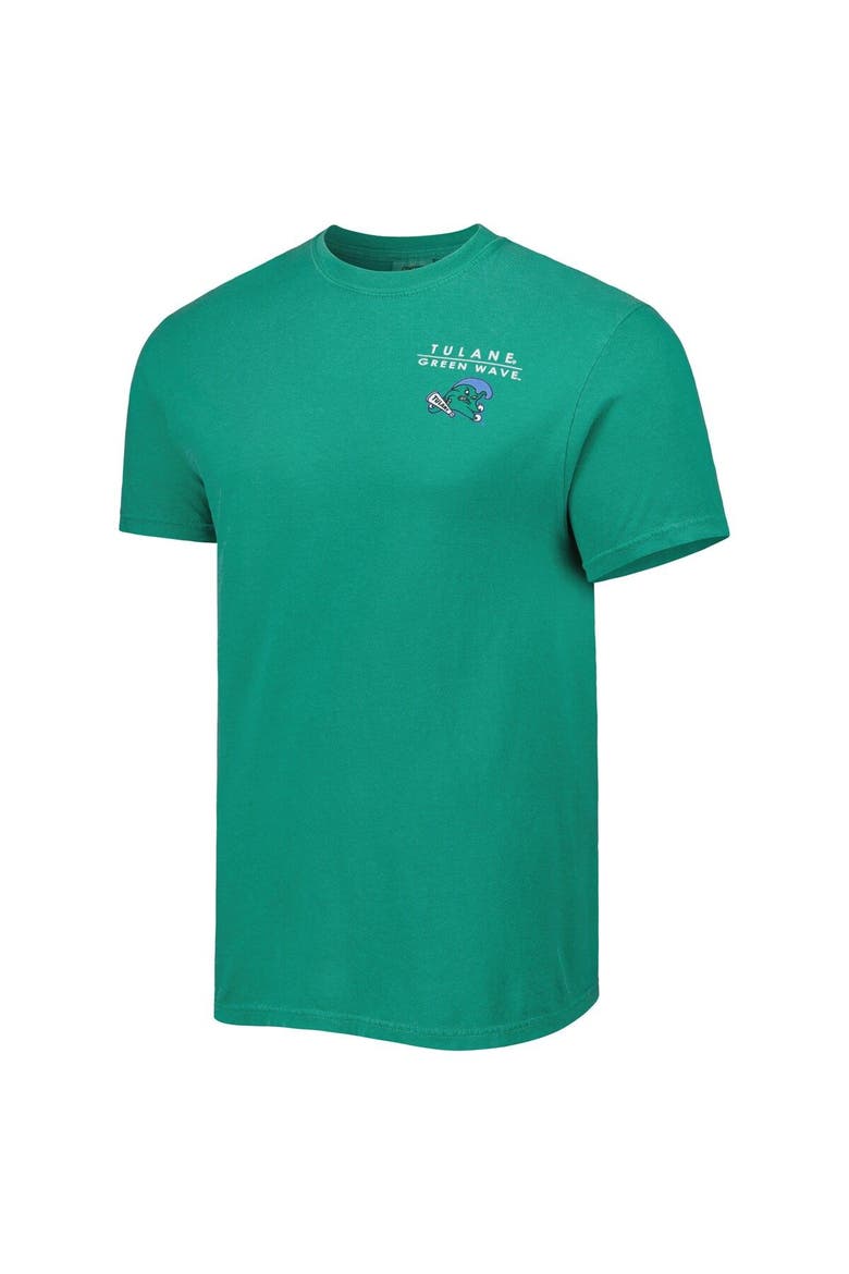 Men's Green Tulane Green Wave Landscape Shield T-Shirt, Alternate, color, Green