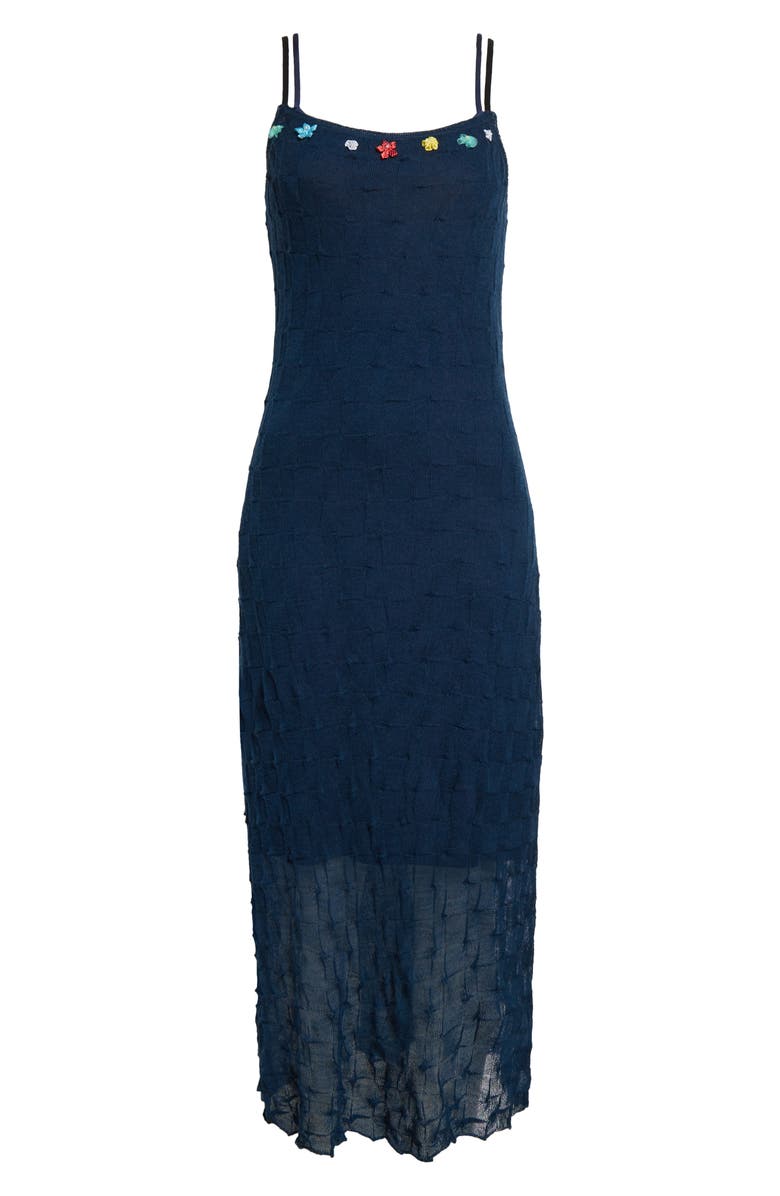 YanYan Borlor Floral Ribbon Wool Slipdress, Alternate, color, 