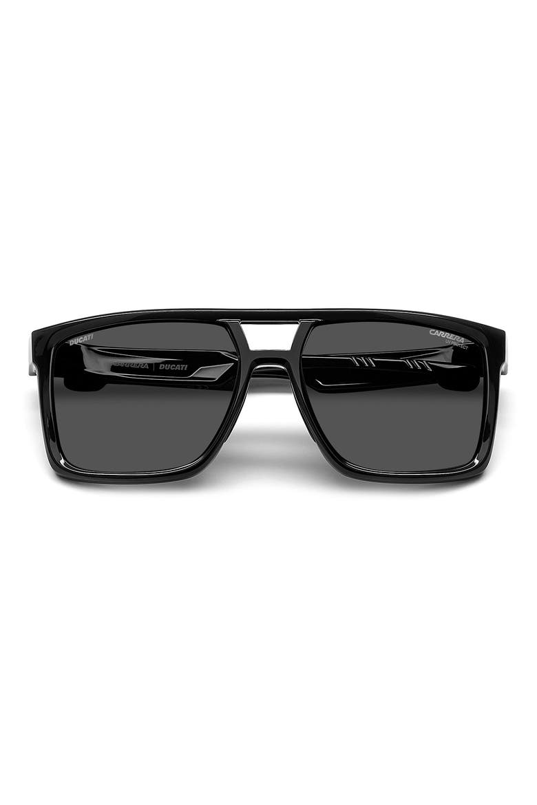 Carduc 018/S 58mm Rectangle Sunglasses, Alternate, color, BLACK