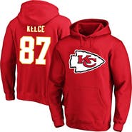 FANATICS Men's Fanatics Travis Kelce Red Kansas City Chiefs Big & Tall Name & Number Fleece Pullover Hoodie