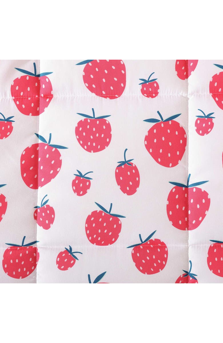 Eddie Bauer Kids' Strawberry Field 3-Piece Comforter Set, Alternate, color, White/ Rose Pink/ Dusty Green