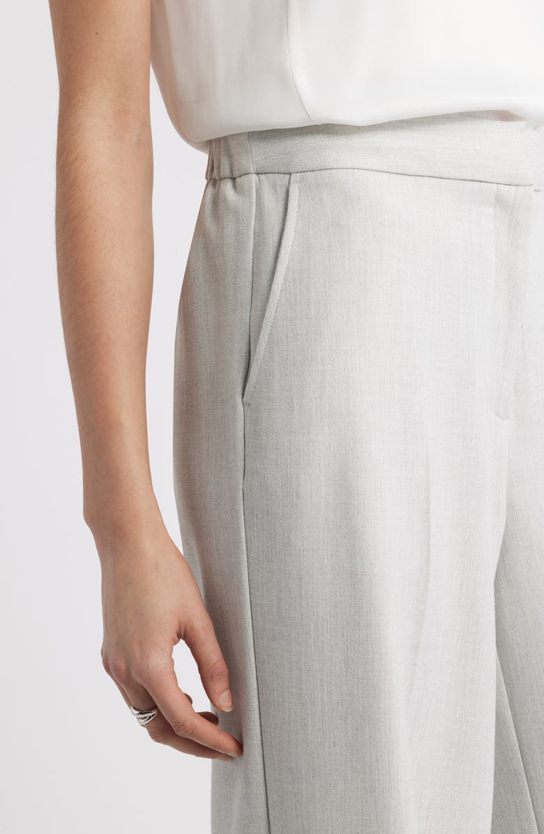 Nordstrom The Lennox Wide Leg Trousers, Alternate, color, Grey Light Heather