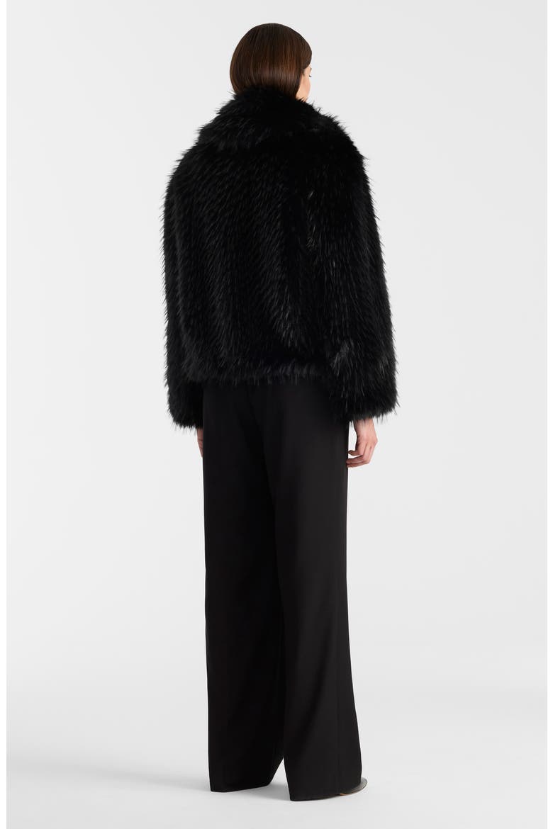 Nanny Faux Fur & Wool Jacket, Alternate, color, BLACK