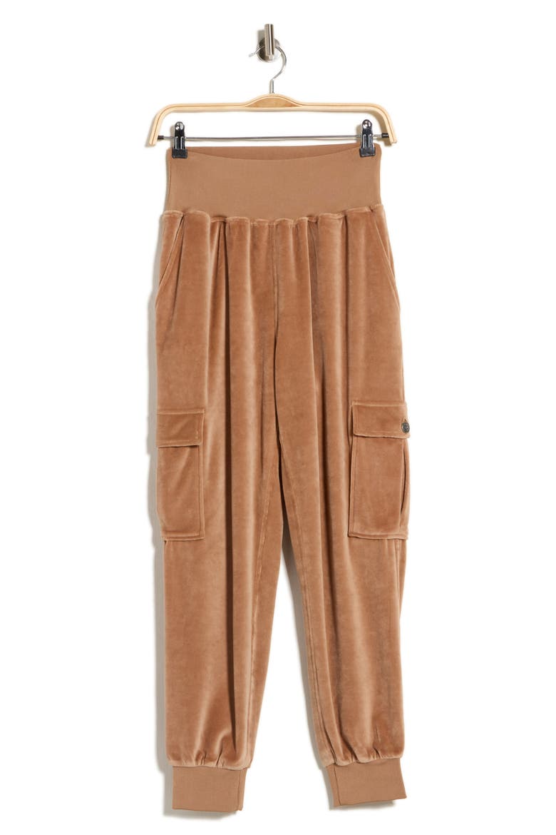 Giles Velour Ankle Pants, Alternate, color, MOCHA