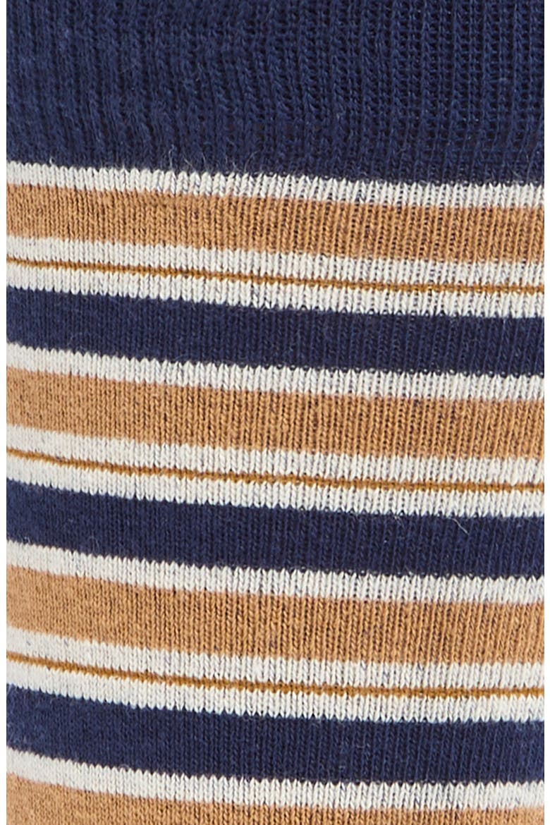 Stripe Dress Socks, Alternate, color, NAVY- BROWN SADDLE