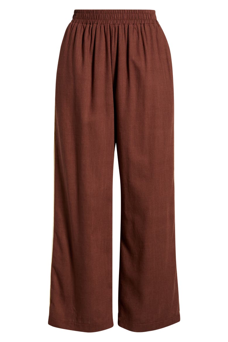 Dalton Cotton & Linen Pants, Alternate, color, BROWN CREAM
