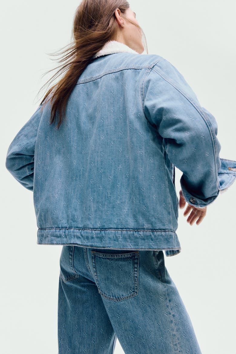 Collared Denim Jacket, Alternate, color, Denim blue