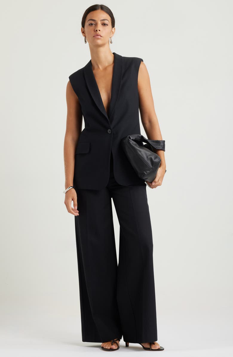 Nordstrom High Waist Wide Leg Pants, Alternate, color, Black