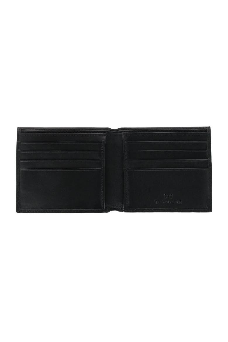 Esteban Croco Embossed Leather 8 Slot Bi-Fold Wallet, Alternate, color, Black