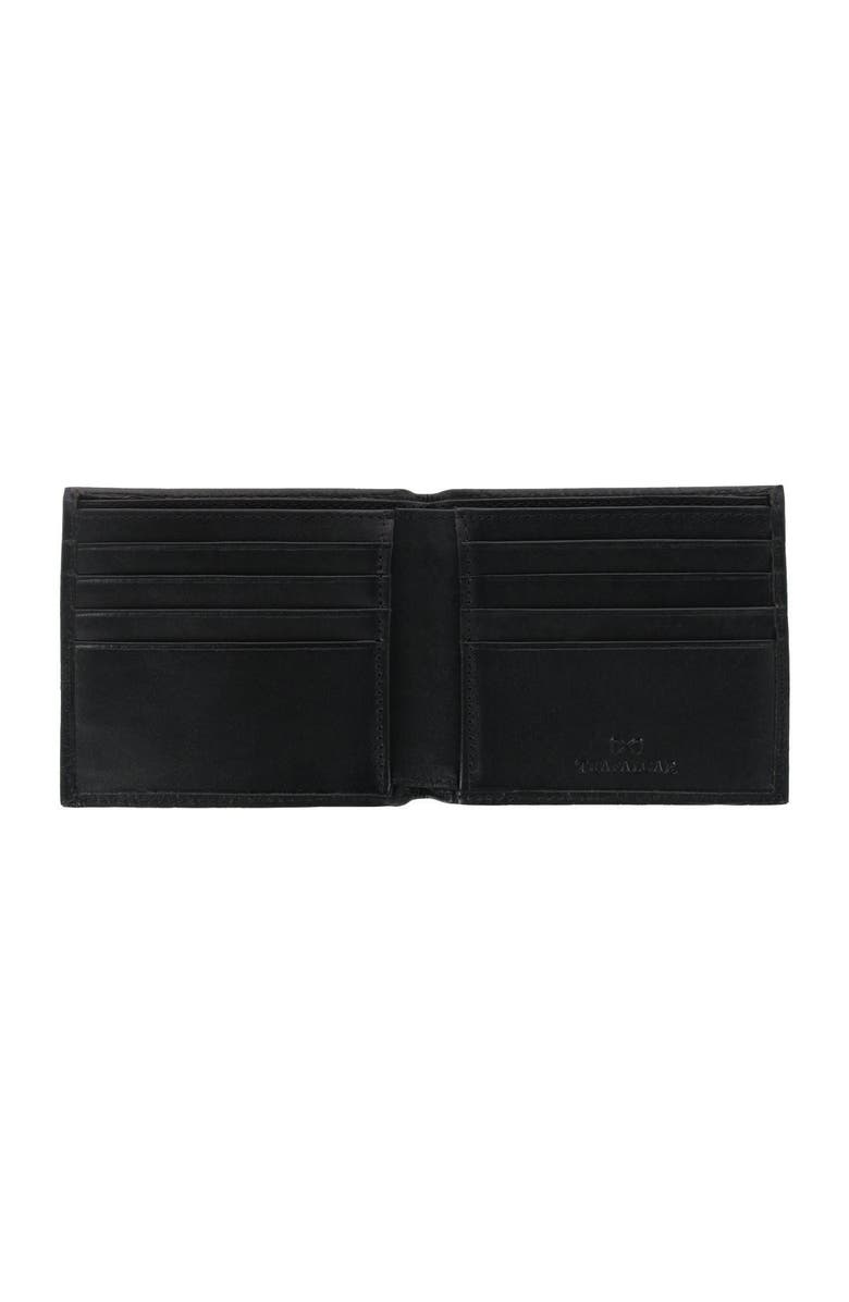 Trafalgar Esteban Croco Embossed Leather 8 Slot Bi-Fold Wallet, Alternate, color, Black