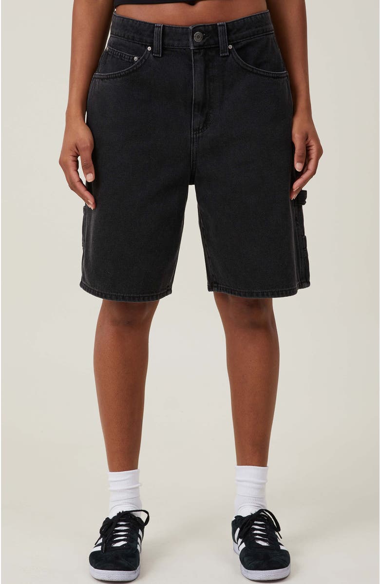Cotton On Super Baggy Carpenter Denim Jort, Main, color, 