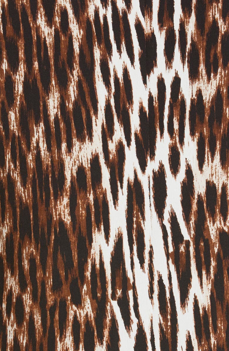 L'AGENCE Taryn Leopard Print Silk Blazer, Alternate, color, 