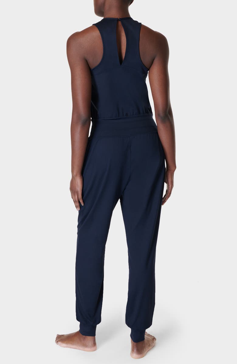 Sweaty Betty Gaia Yoga Jumpsuit, Alternate, color, Navy Blue