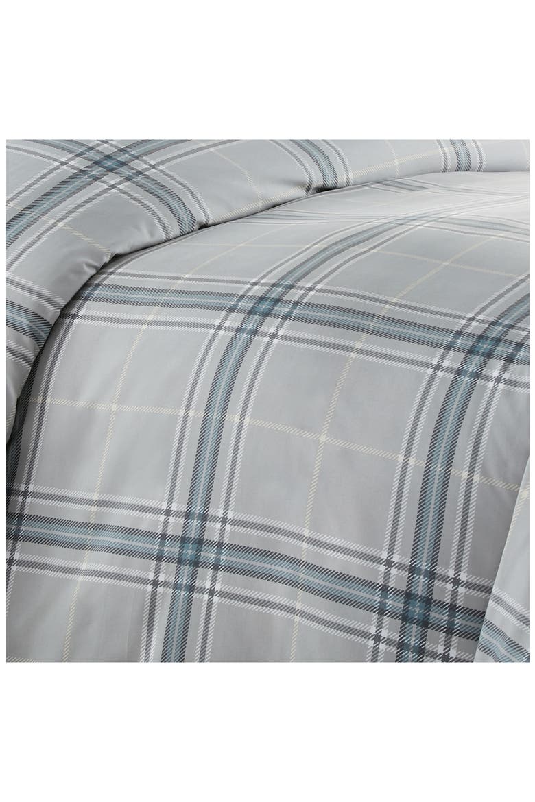 Vilano Plaid Duvet Cover Set, Alternate, color, PLAID GREY