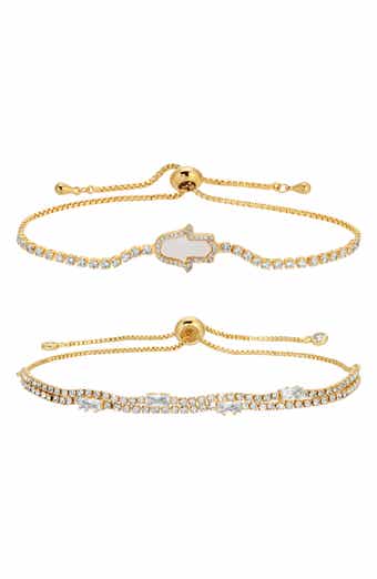 Nova Set of 2 Cubic Zirconia Slider Bracelets