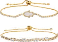 EYE CANDY LOS ANGELES Nova Set of 2 Cubic Zirconia Slider Bracelets