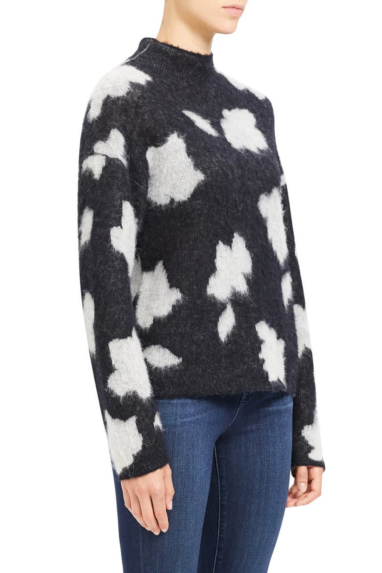 Floral Sweater, Alternate, color, BLACK MULTI