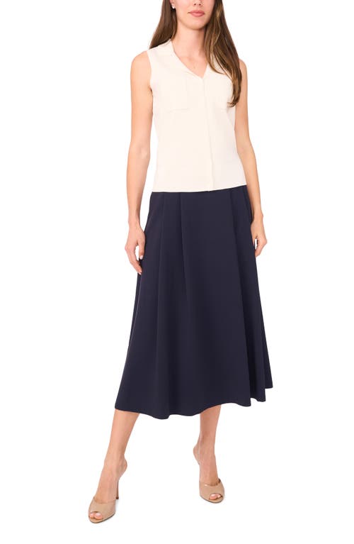 Halogen ® Lapel Collar Sweater Vest In White