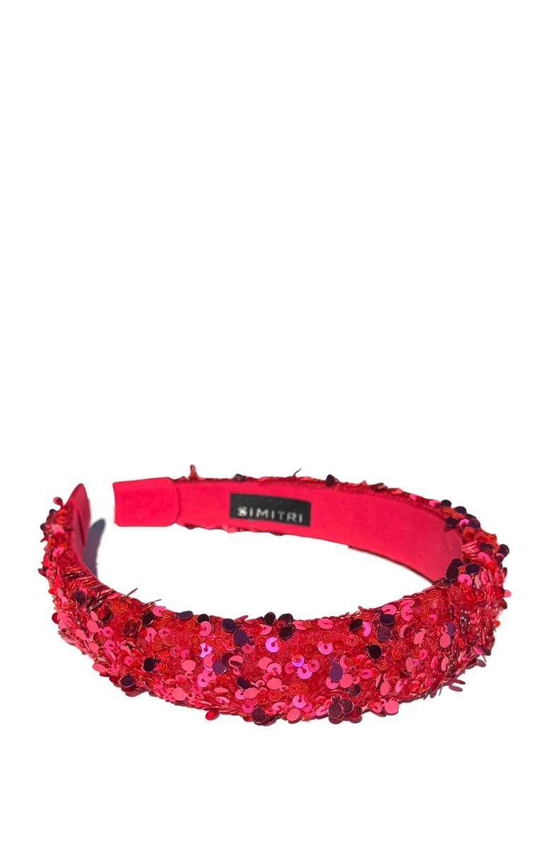 Simitri Berry Headband, Main, color, Berry