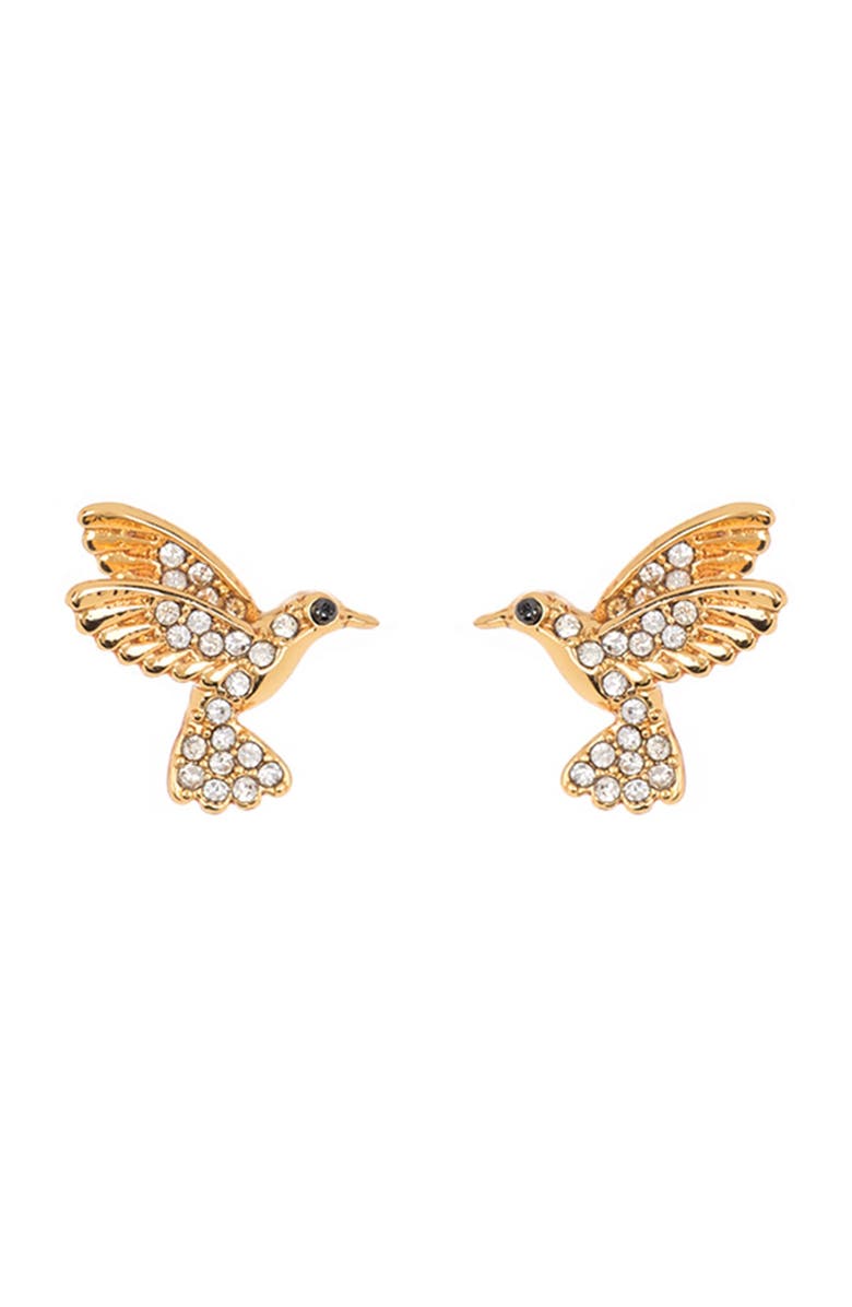 Kate Spade New York hummingbird crystal stud earrings, Alternate, color,