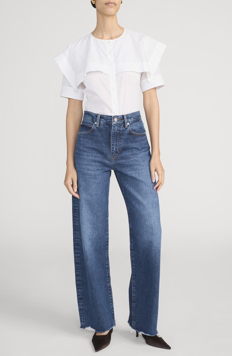 FRAME The Bow High Waist Barrel Jeans, Alternate, color, Acumen New Fray