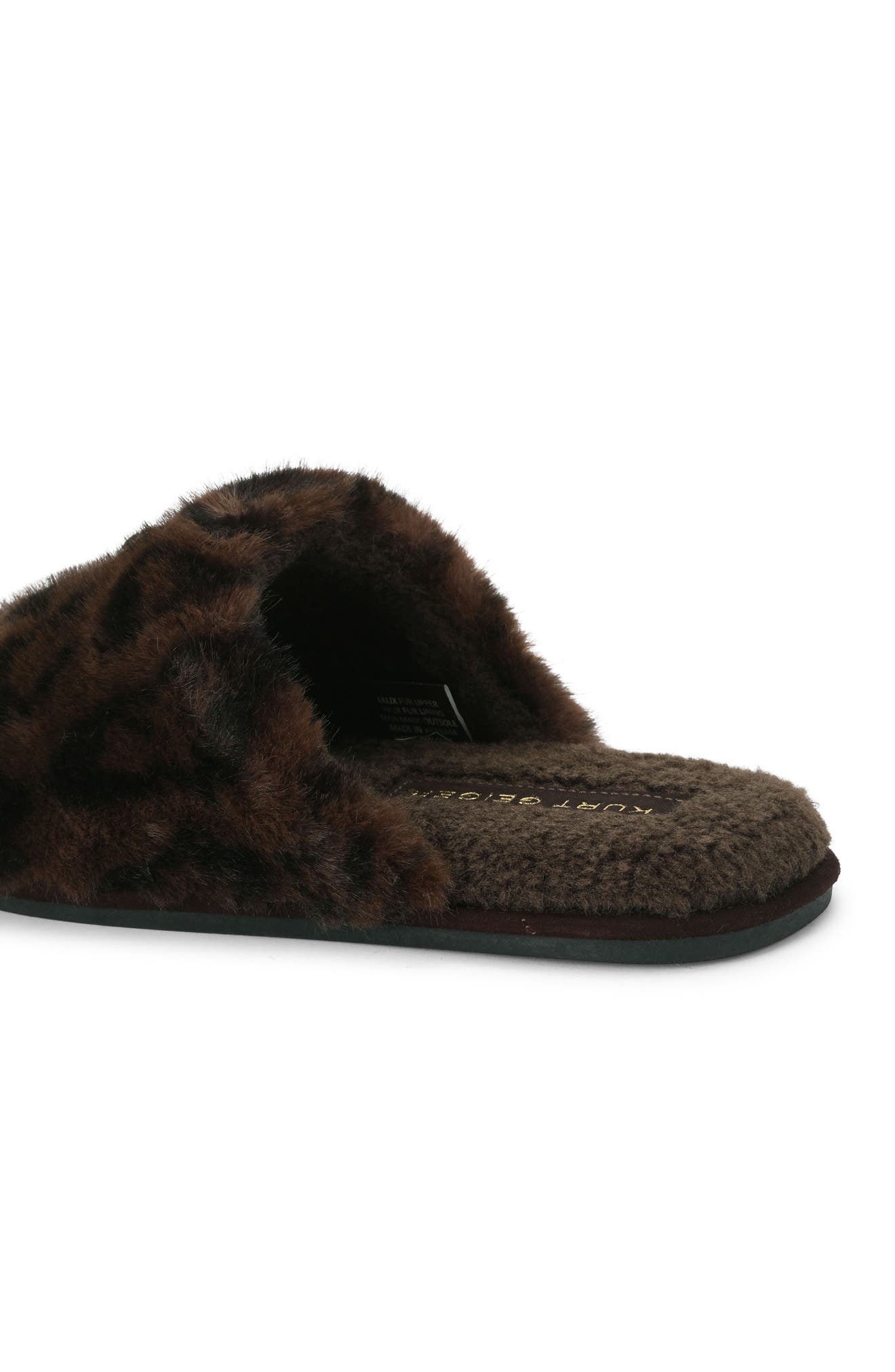 Kensington Faux Fur Slipper, Alternate, color, MEDIUM BROWN