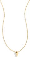 Mint & Lily Tiny Script Initial Necklace