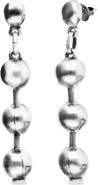 UNODE50 Long Ball Earrings Plated In Sterling Silver