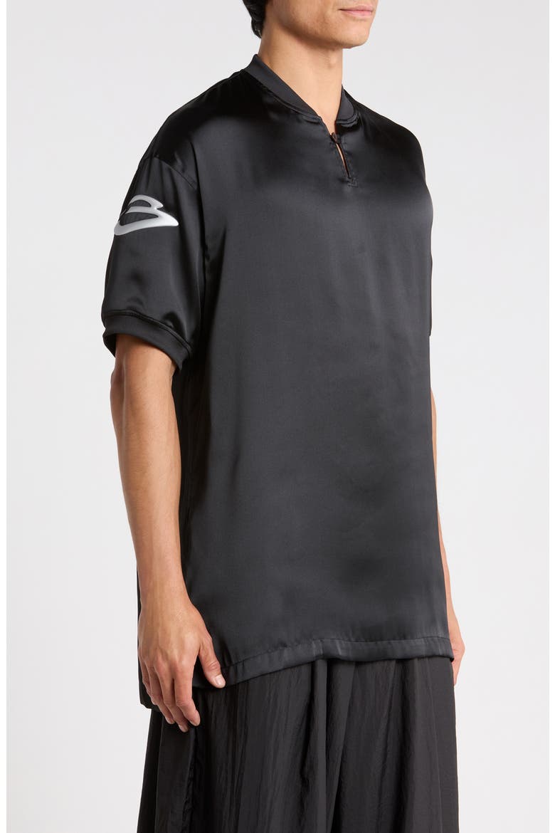 Liquid Logo Satin Jersey, Alternate, color, BLACK