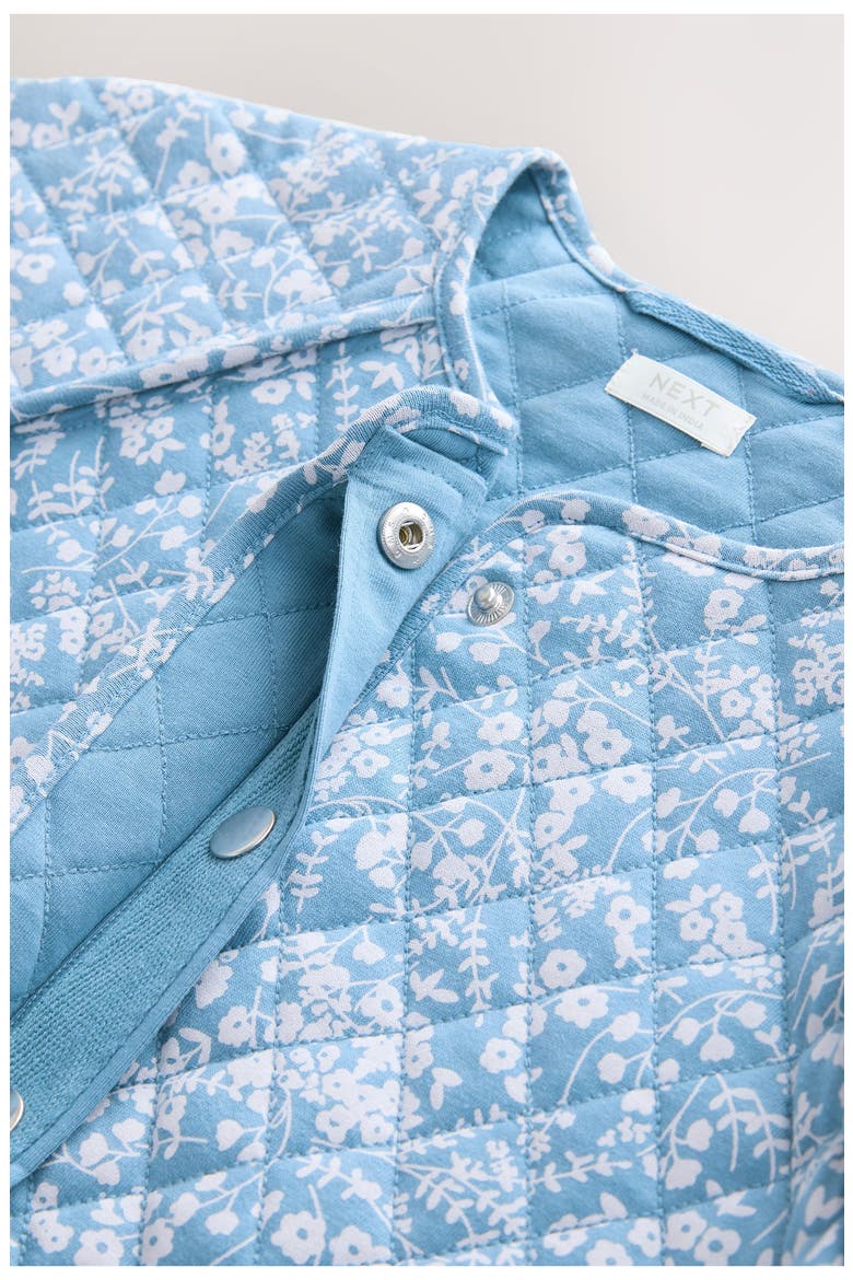 Kids' Floral Cotton Snap-Up Jacket, Alternate, color, BLUE