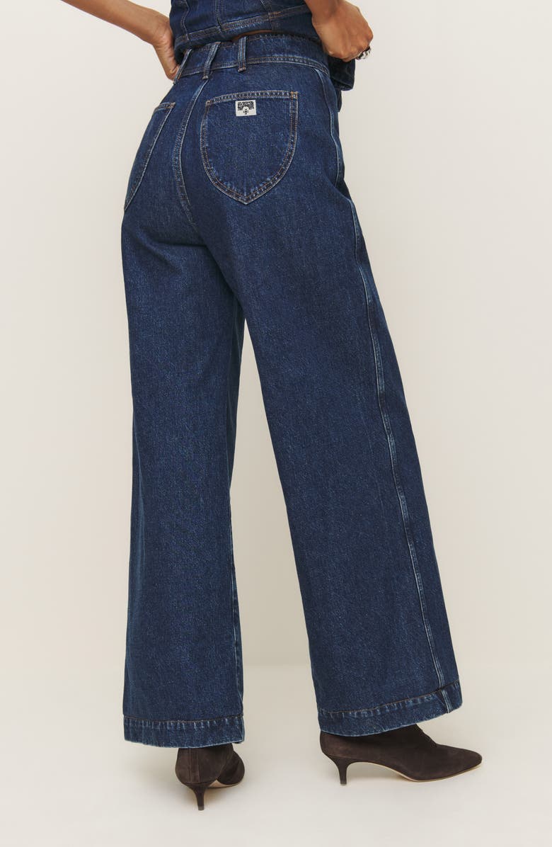 Reformation x Kacey Musgraves Austin Ultrahigh Waist Wide Leg Jeans, Alternate, color, 